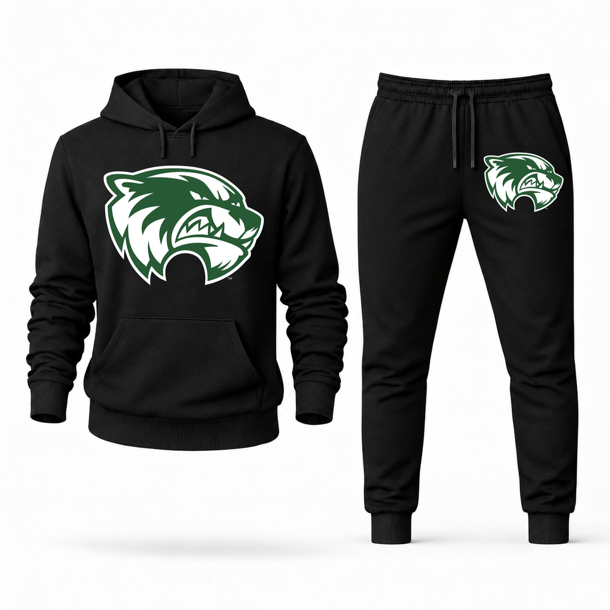 Utah Valley hoodie joggers set — Black