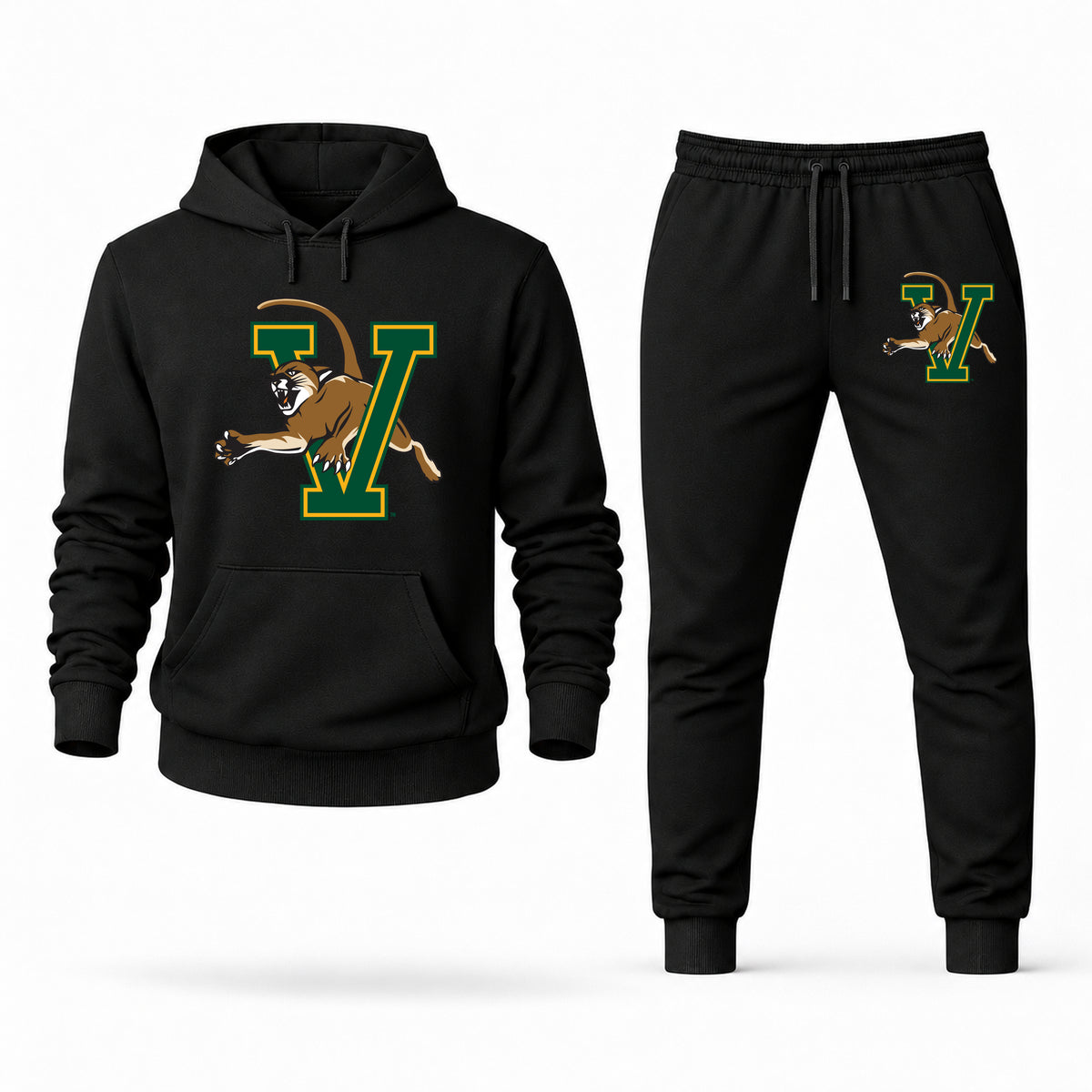 Vermont hoodie joggers set — Black