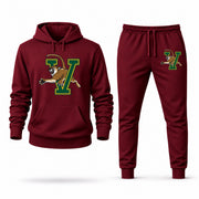 Vermont hoodie joggers set — Burgundy