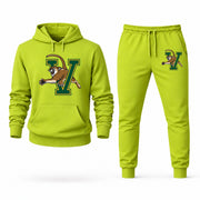 Vermont hoodie joggers set — Lime Green