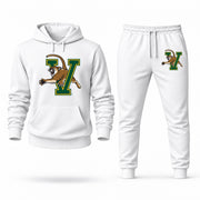 Vermont hoodie joggers set — White