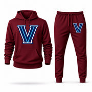 Villanova hoodie joggers set — Burgundy