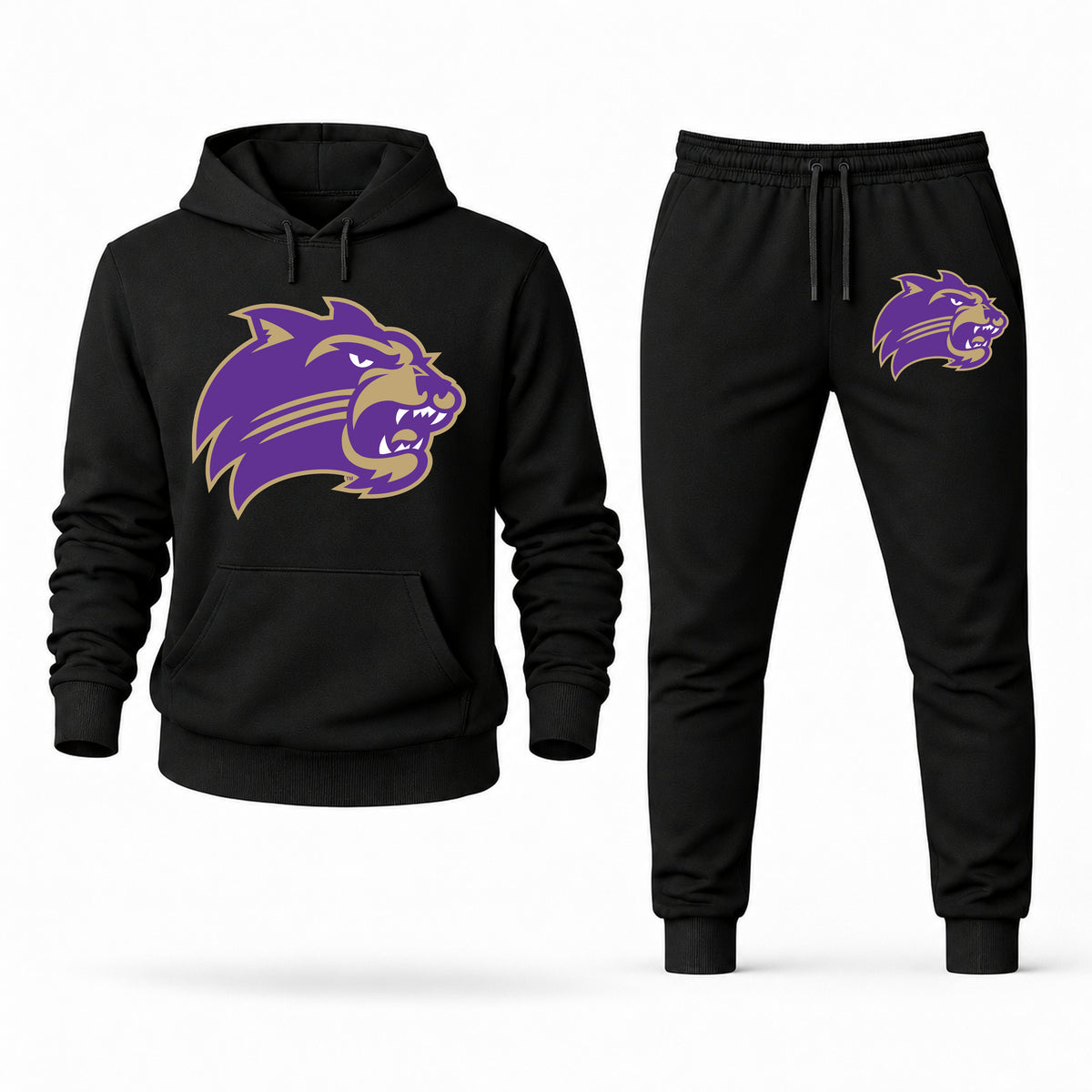 Western Carolina hoodie joggers set — Black