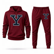 Yale hoodie joggers set — Burgundy