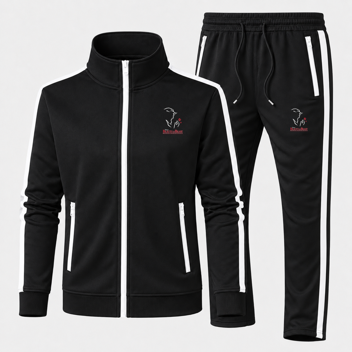 Beauty and the Beast men's tracksuit — Black