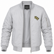 Men's UCF Bomber Jacket | Color: Grey | Front