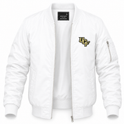Men's UCF Bomber Jacket | Color: White | Front