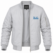 Men's UCLA Bomber Jacket | Color: Grey | Front