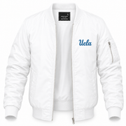 Men's UCLA Bomber Jacket | Color: White | Front