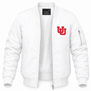 Men's Utah Bomber Jacket | Color: White | Front