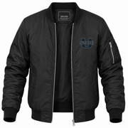 Men's Utah State Bomber Jacket | Color: Black | Front