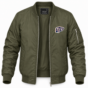 Men's UTEP Bomber Jacket | Color: Army Green | Front
