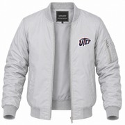 Men's UTEP Bomber Jacket | Color: Grey | Front