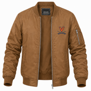 Men's Virginia Bomber Jacket | Color: Brown | Front