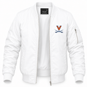 Men's Virginia Bomber Jacket | Color: White | Front