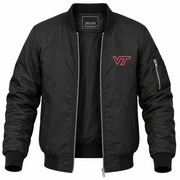 Men's Virginia Tech Bomber Jacket | Color: Black | Front