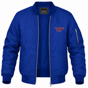 Men's Virginia Tech Bomber Jacket | Color: Blue | Front