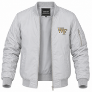 Men's Wake Forest Bomber Jacket | Color: Grey | Front