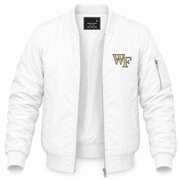 Men's Wake Forest Bomber Jacket | Color: White | Front