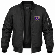 Men's Washington Bomber Jacket | Color: Black | Front