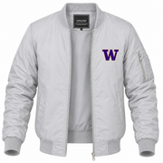 Men's Washington Bomber Jacket | Color: Grey | Front