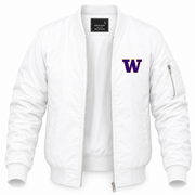 Men's Washington Bomber Jacket | Color: White | Front