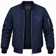 Men's West Virginia Bomber Jacket | Color: Navy | Front