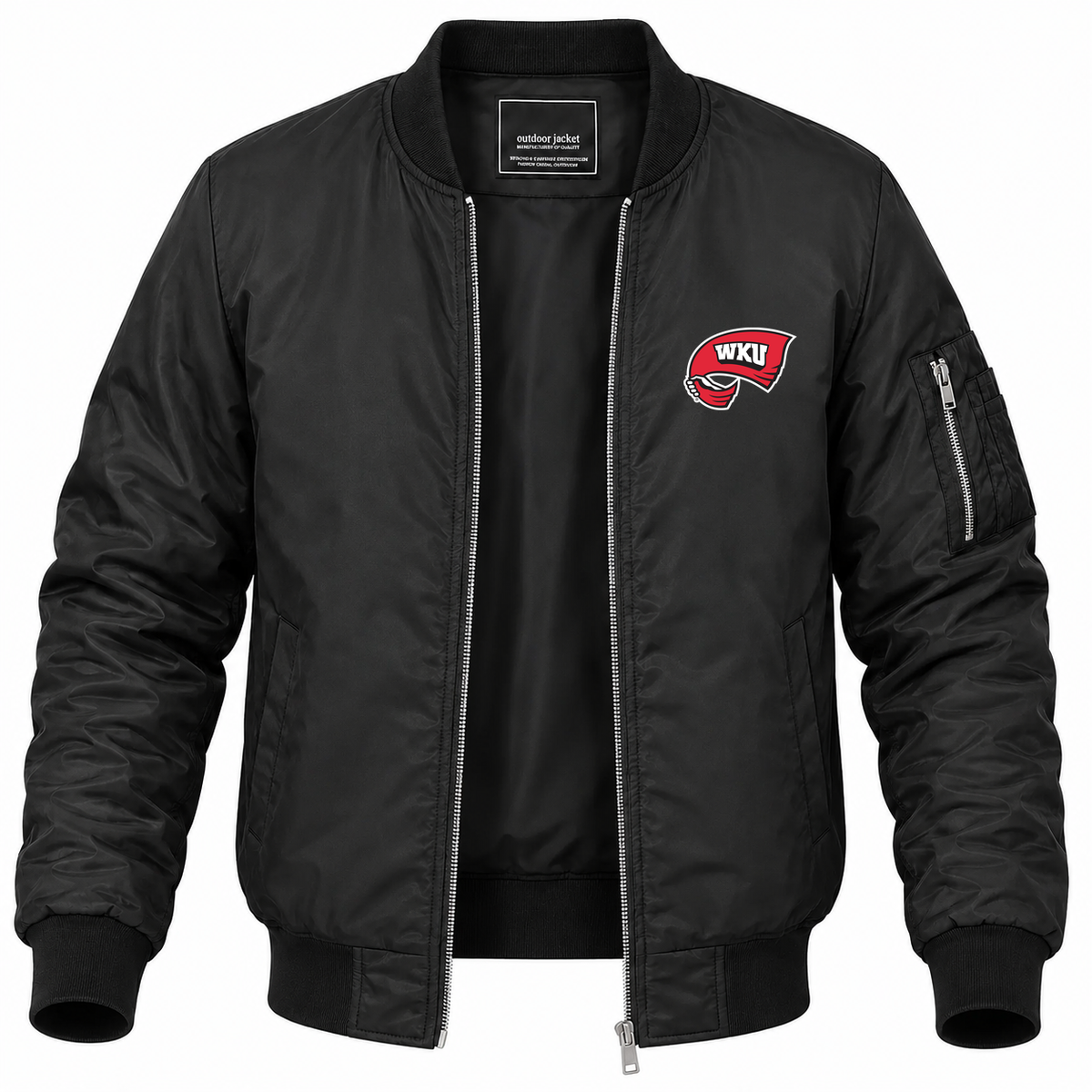 Men's Western Kentucky Bomber Jacket | Color: Black | Front
