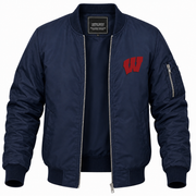 Men's Wisconsin Bomber Jacket | Color: Navy | Front