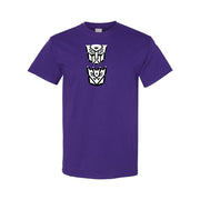 Men's Transformers Autobot & Decepticon Cotton T-Shirt - Purple