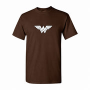 Men's Wonder Woman Cotton T-Shirt - Dark Brown